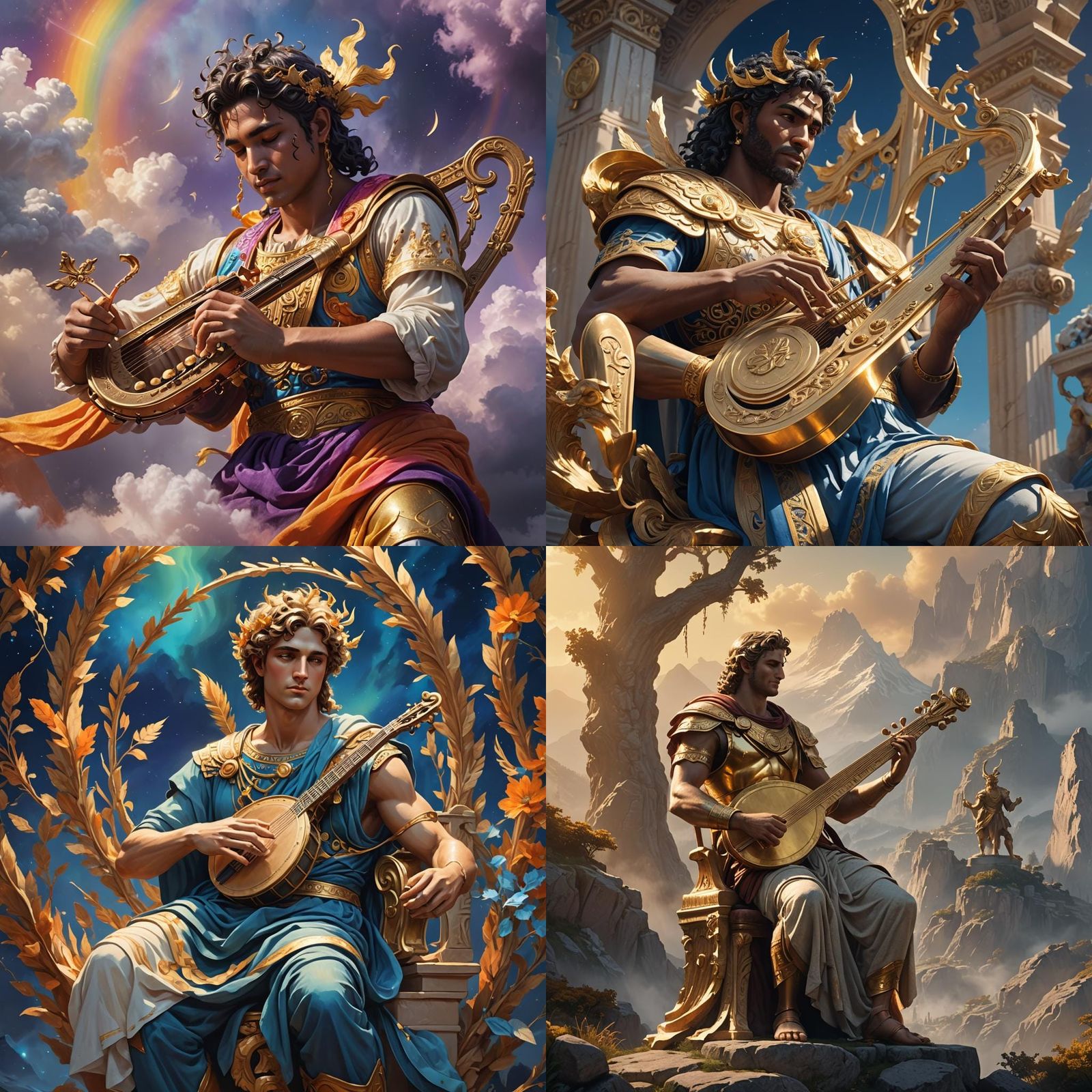 Apollo with Music: Detailed Matte Painting