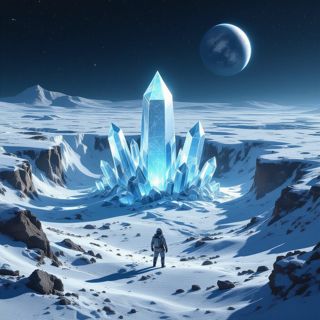 Astronaut Finds Crystal City Under Martian Ice
