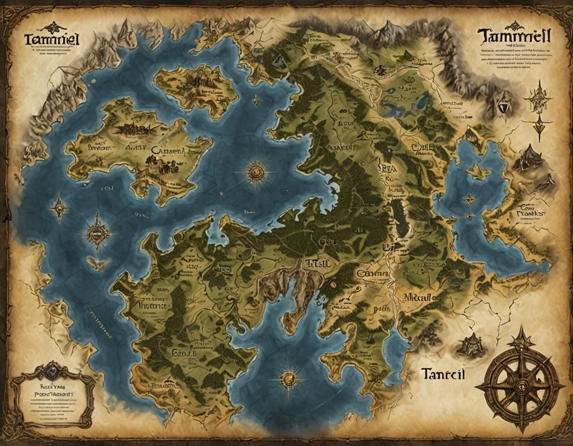 Map of Tamriel from Elder Scrolls Series