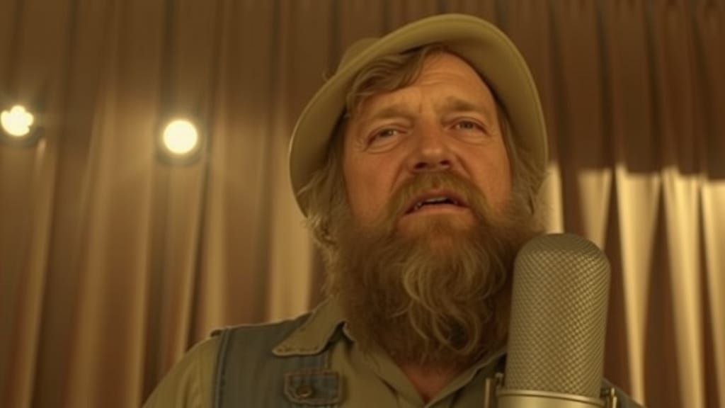 Soulful Singer in Golden Hour Lighting