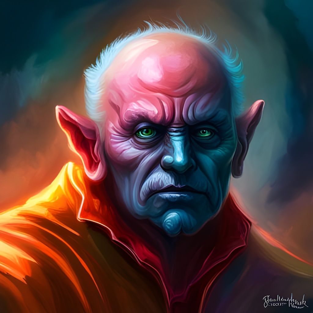 Flower Mutant Cult Leader Portrait in Ethereal Fantasy Style