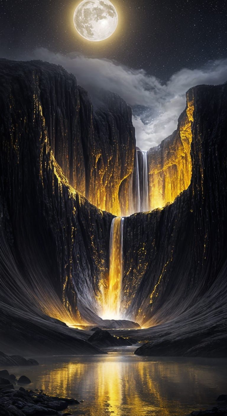 Surreal Moon Cascade into Other Dimensions