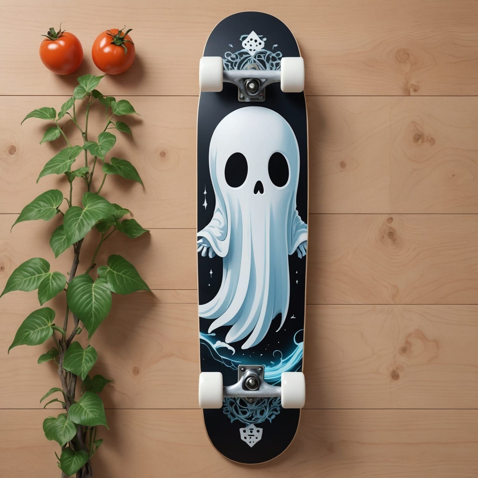 Ghost Skateboard: Detailed 3D Anime Art
