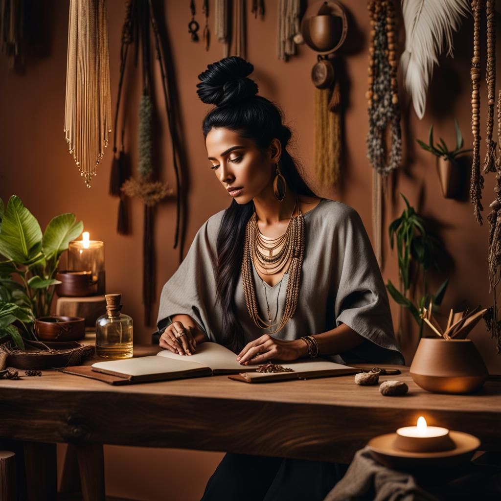 Modern Shaman in Luxury Interior: A Fantasy Image