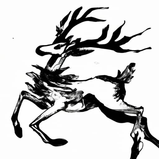 Elven Ice Maiden Tattoo Design in Pen and Ink