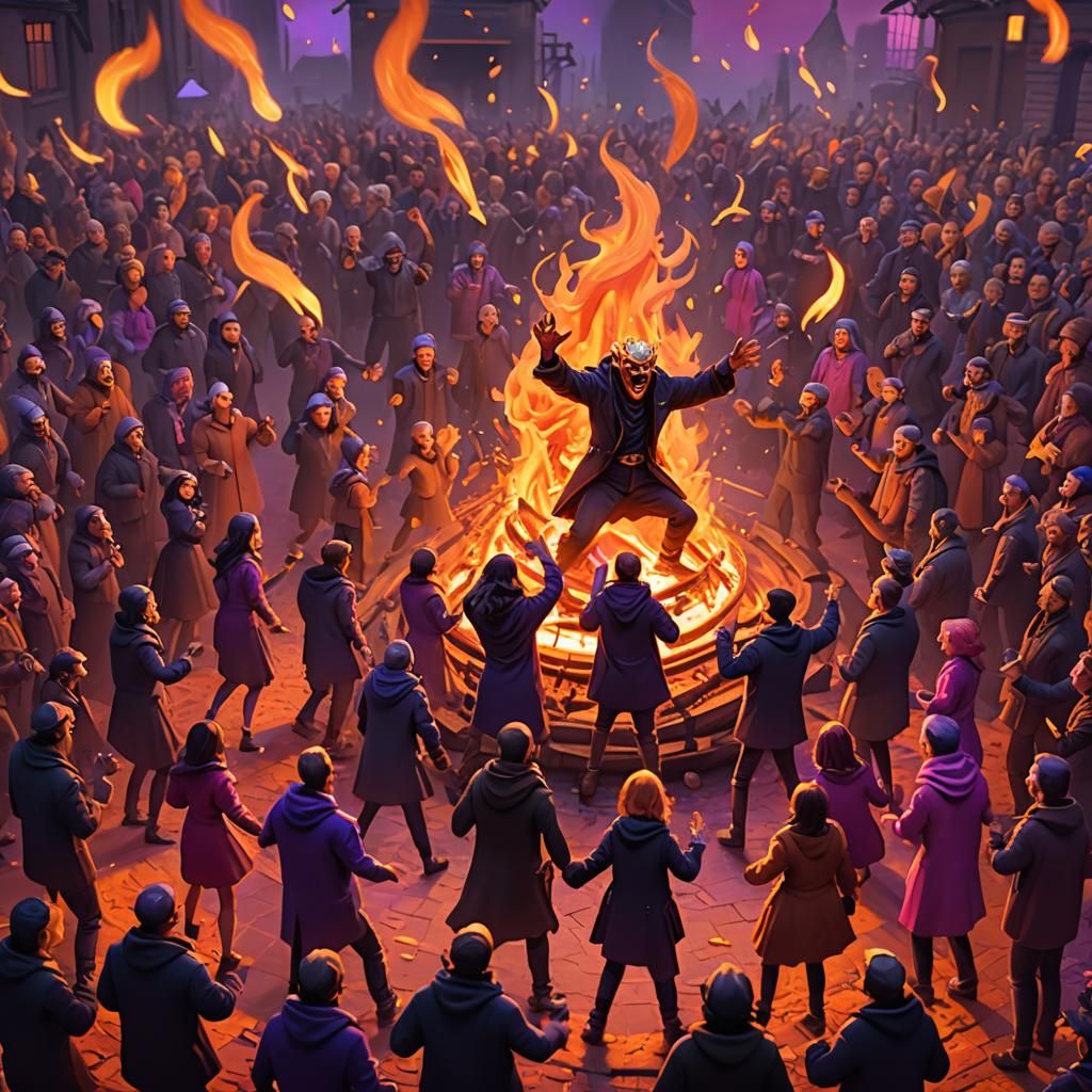 Samhain Fire Festival in Pixar-Inspired 3D