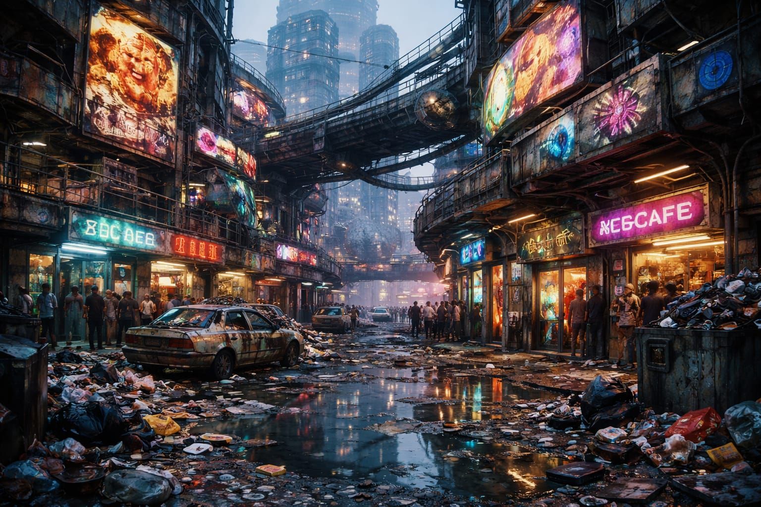 Urban Ugliness in Y2K Futurism Style