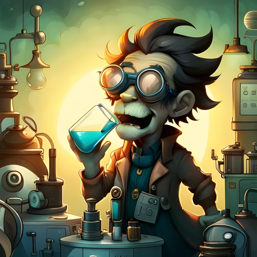 Mad Scientist Drinks in Fantasycore Style