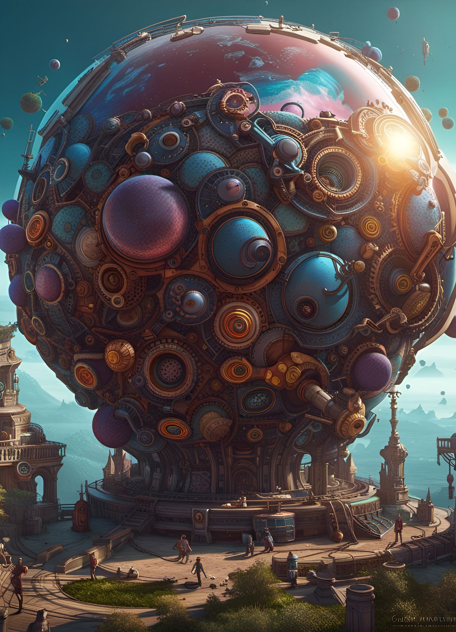 Surreal Machine Creates Planet Spheres: Detailed Matte Paint...