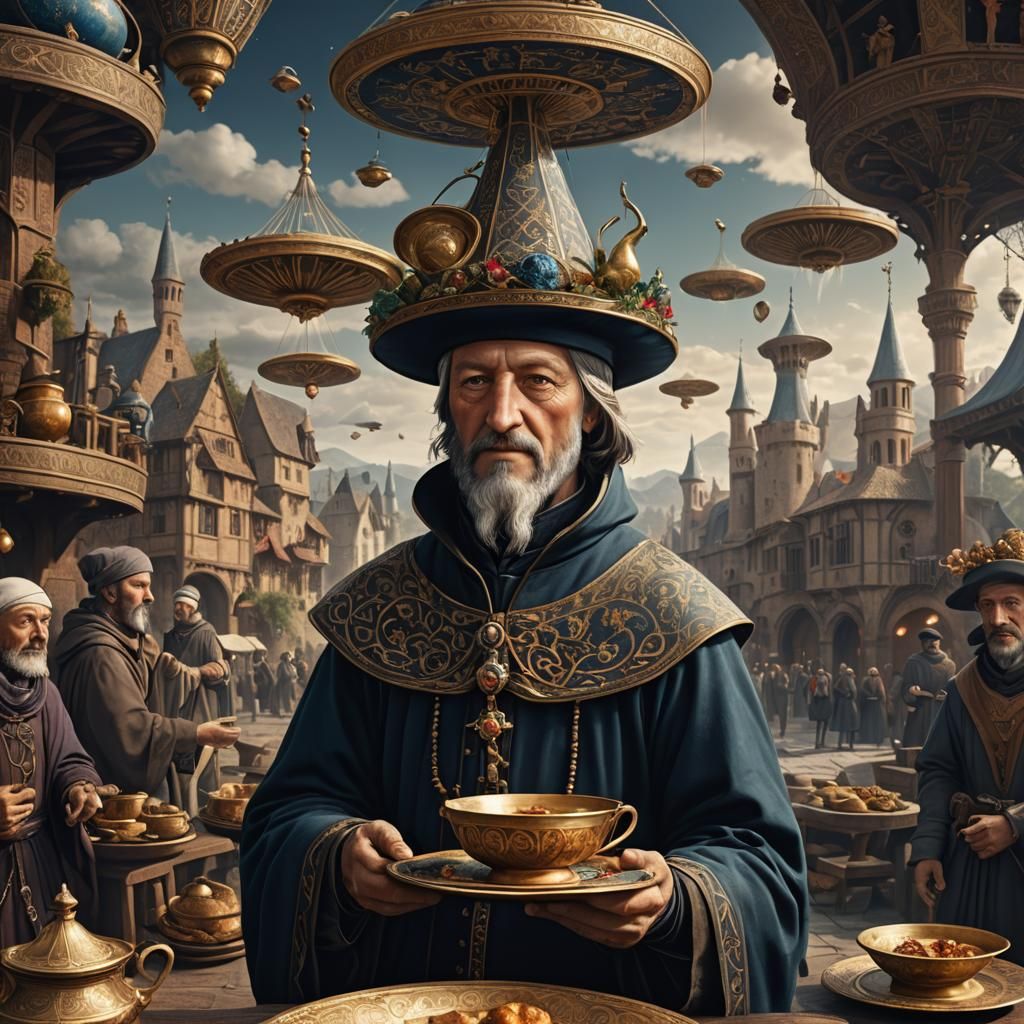 Geoffrey Chaucer's Saucer Hat: Fantasy Art