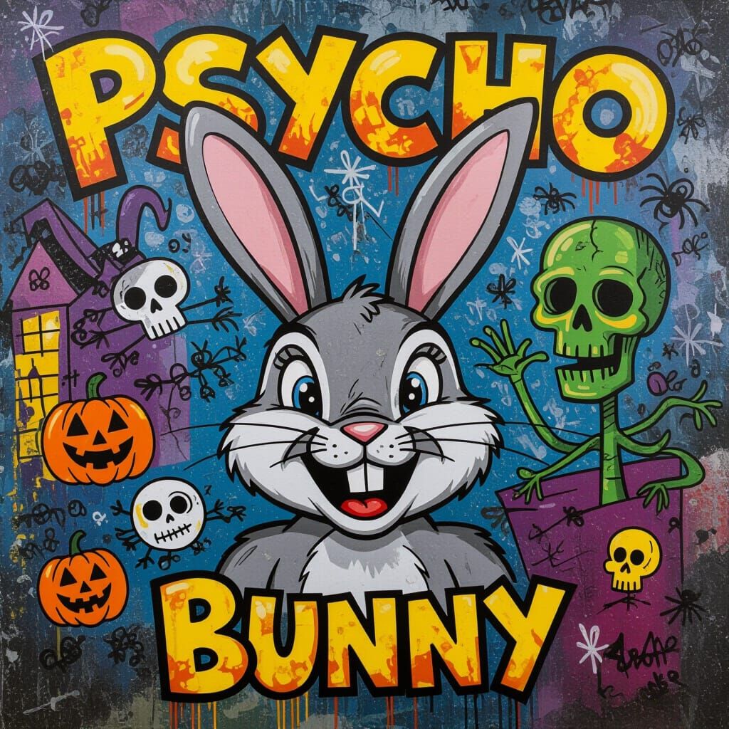 Psycho Bunny: An AI-Generated Image