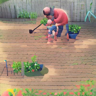 Vibrant Garden Scene with Flowers