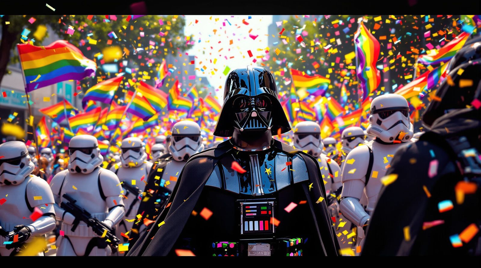 Darth Vader Marches in a Gay Pride Parade