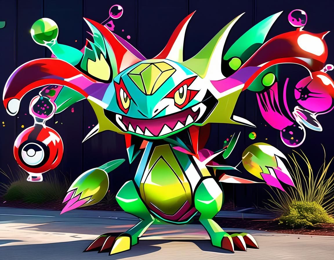 Carnivine/Barbaracle Pokemon Hybrid in Hypermodern Graffiti ...
