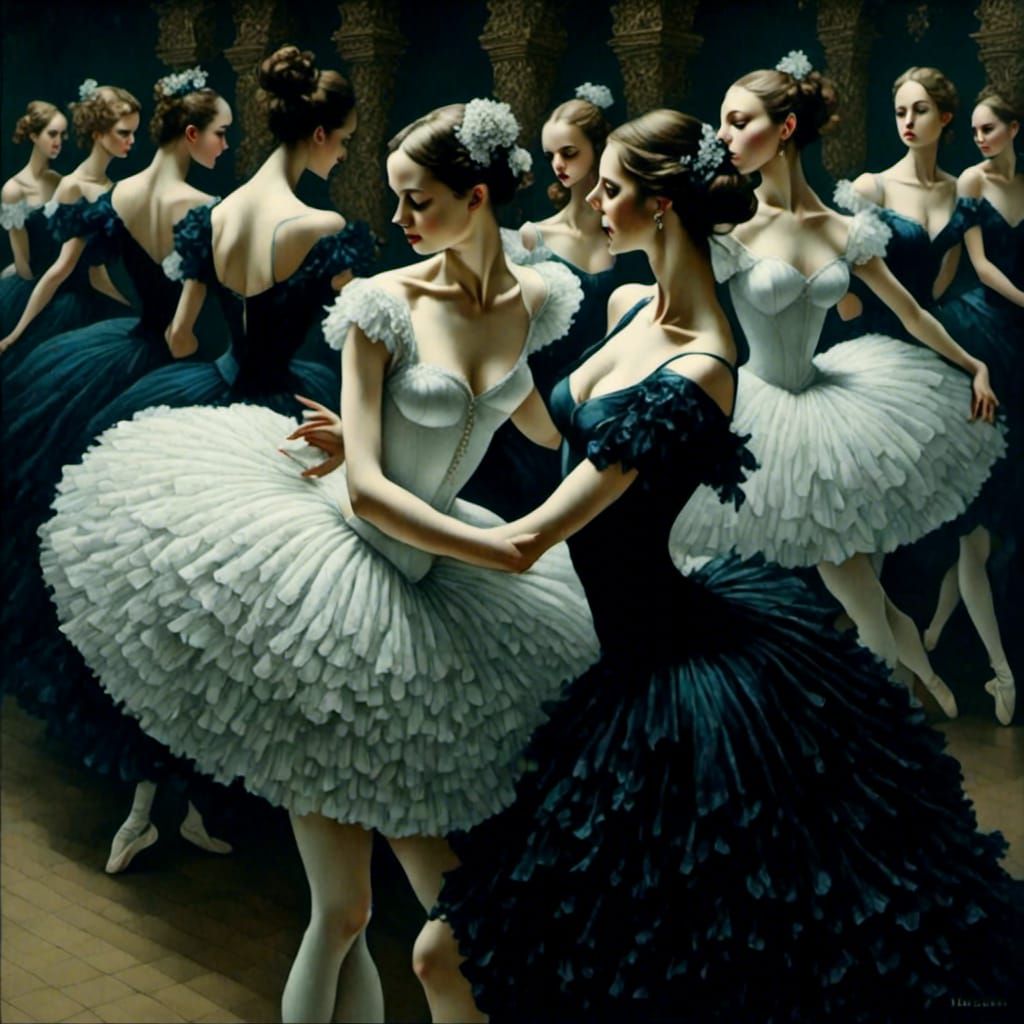 Ballet Ballerinas Perform Swan Lake