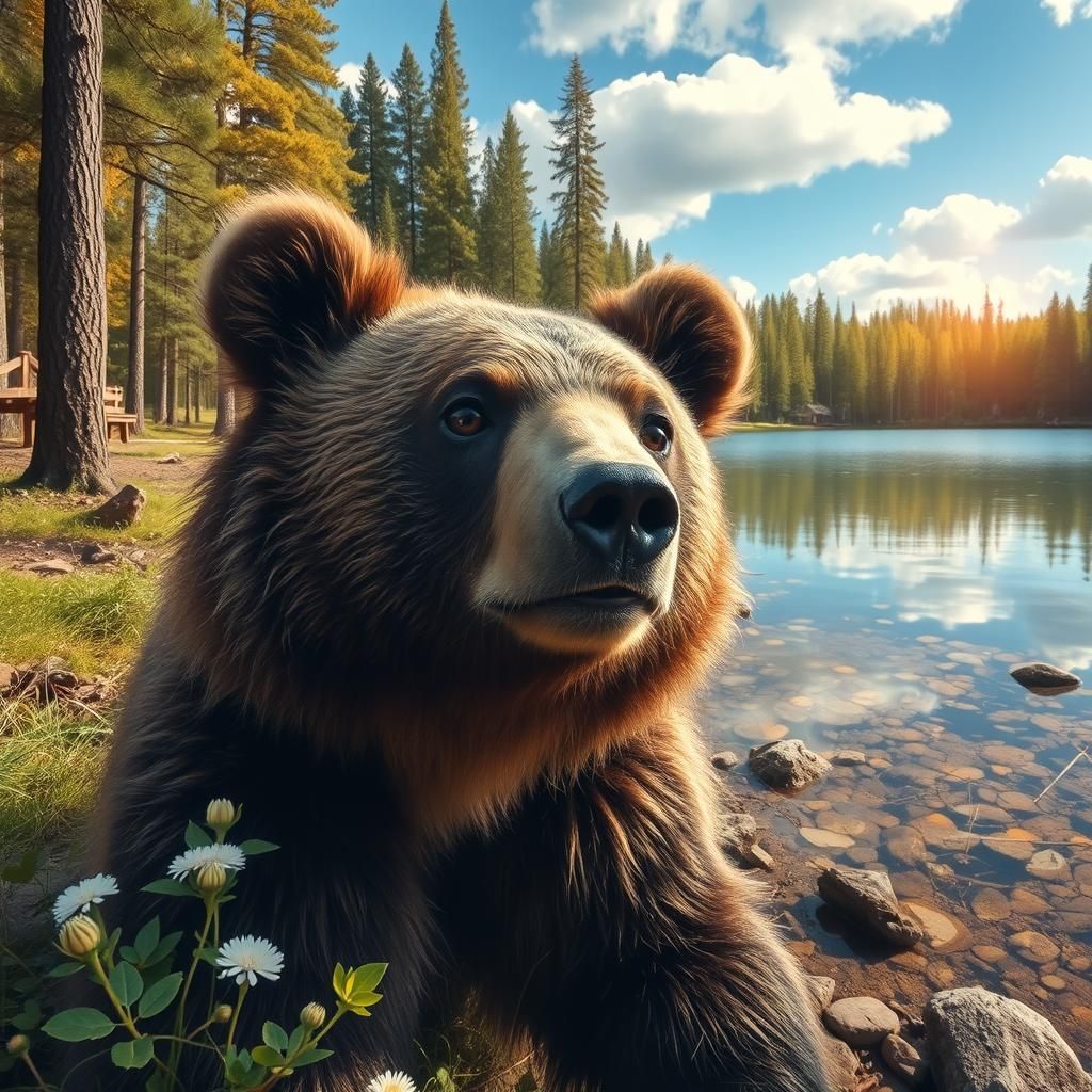 Curious Bear by Spring Lake Illusion