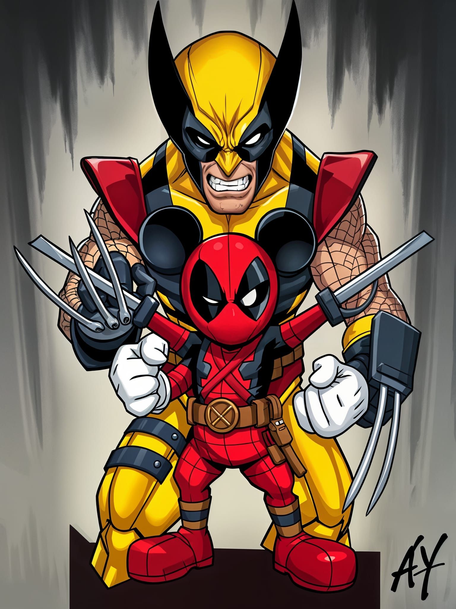 Wolverine and Mickey MousePool