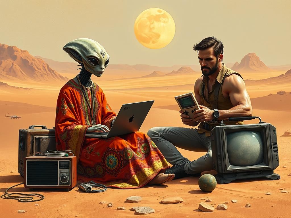 Alien Antiquities Trader on Tatooine, Digital Matte Painting