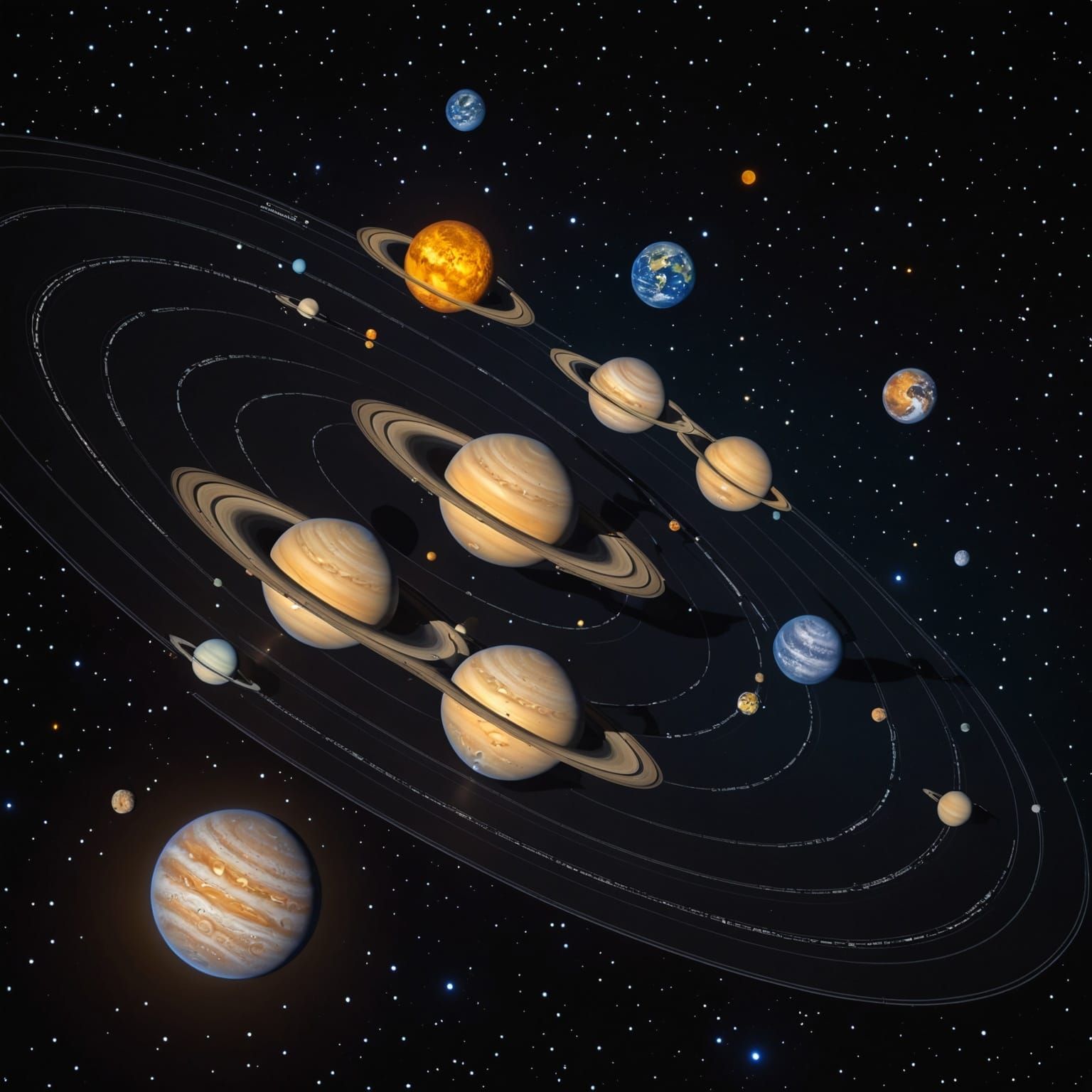 Celestial Conjunction in Vibrant Colors