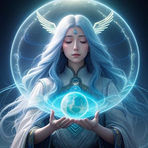 Mystical Guardian in Ethereal Light