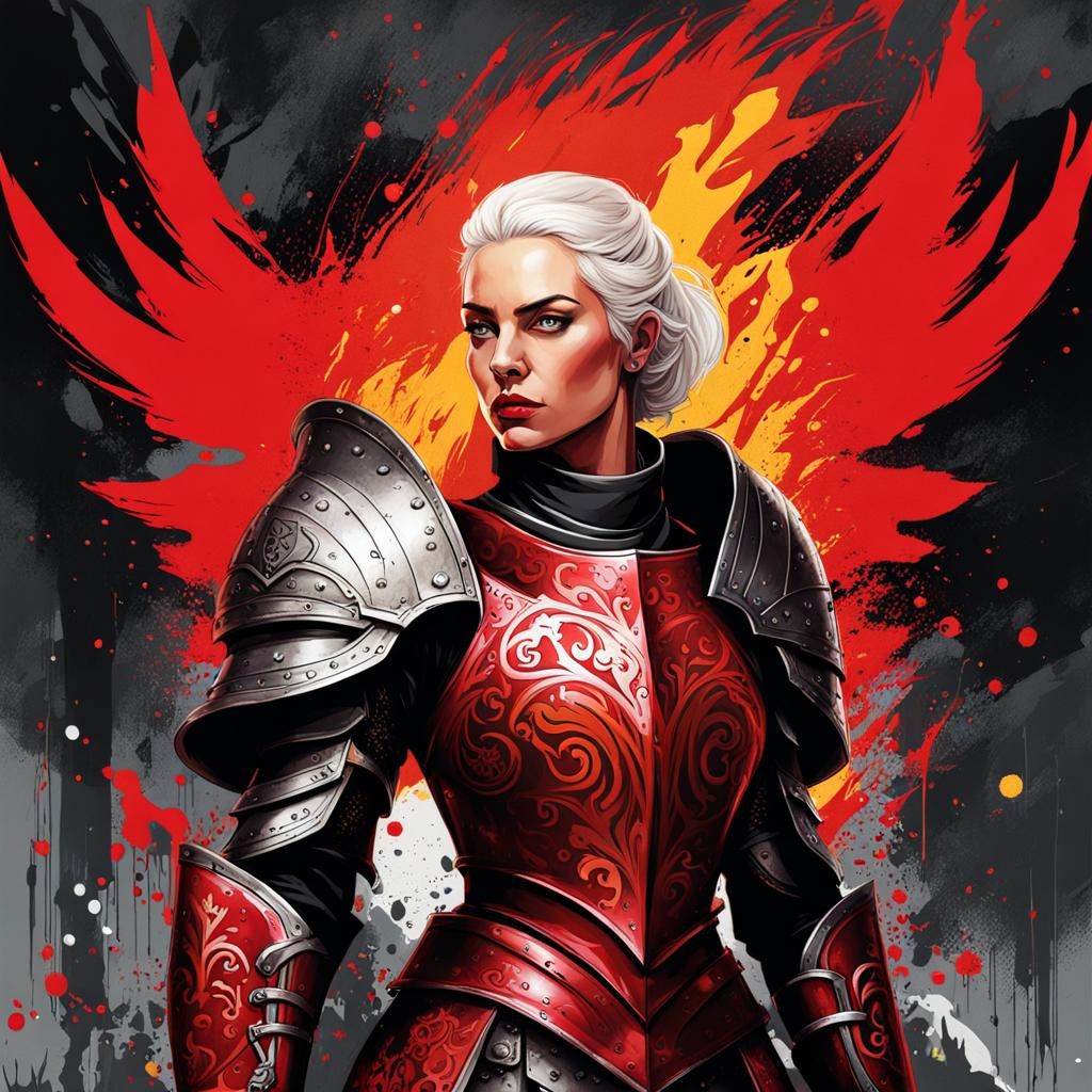 Targaryen Women in Empowering Armor, Graffiti Art