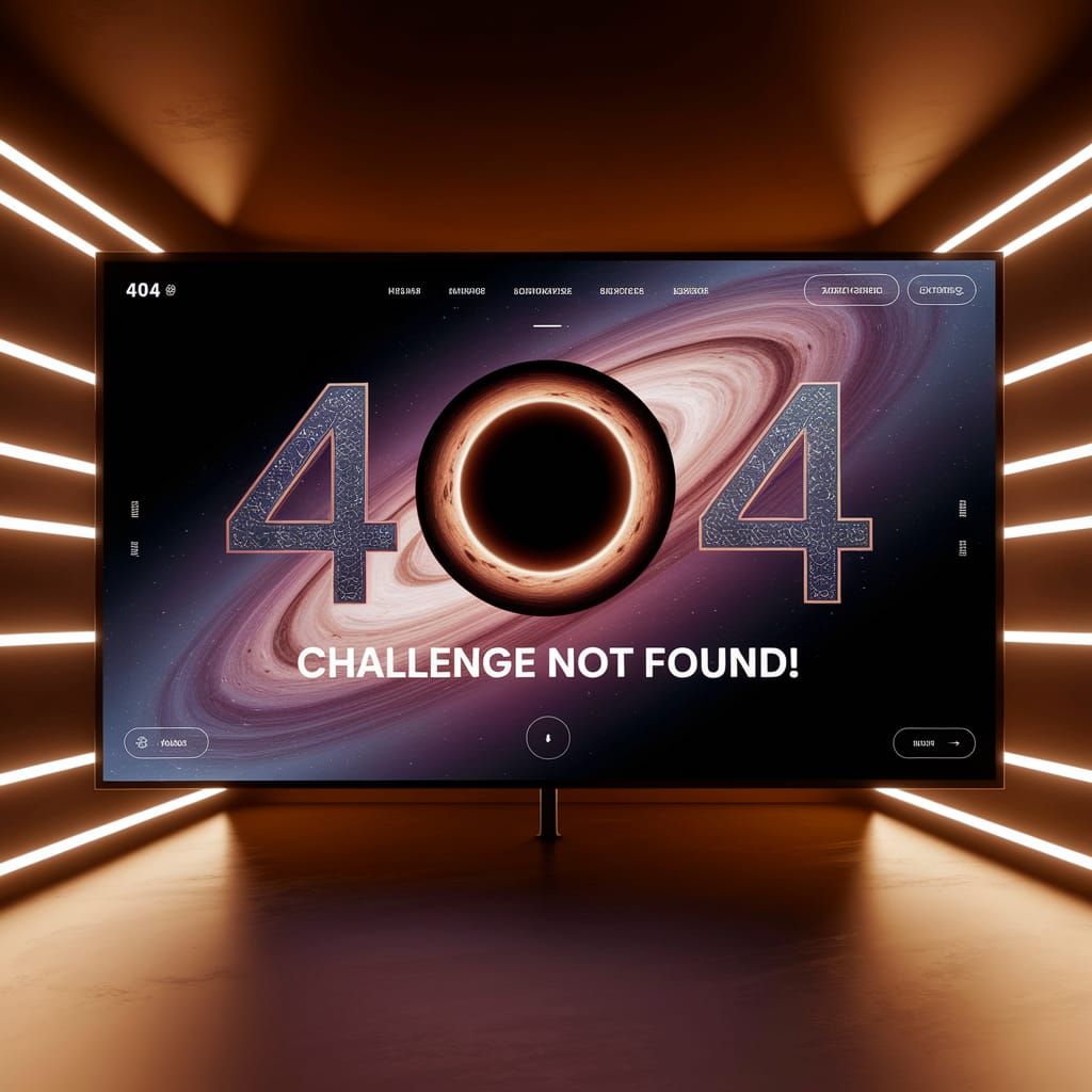 Cosmic Error Message Unveiled in a Futuristic Digital Realm