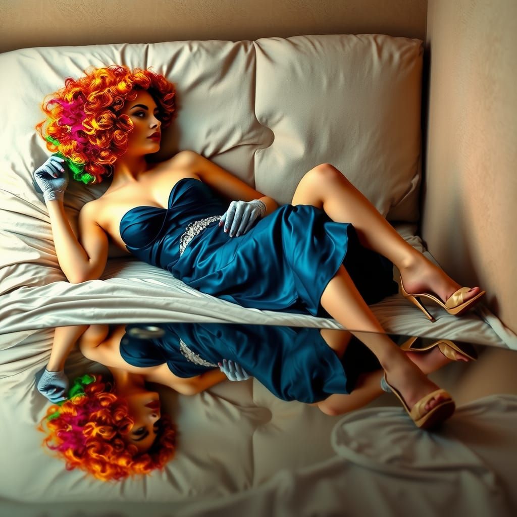 Surreal Fragmented Woman in Cubist Expressionist Style