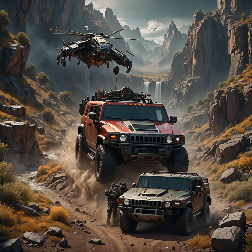 Hummingbird in Detailed Matte Painting Style