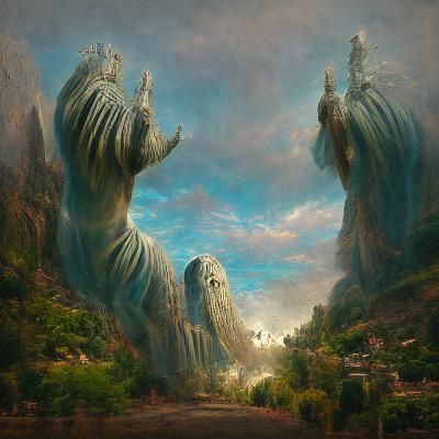 The valley of giant statues