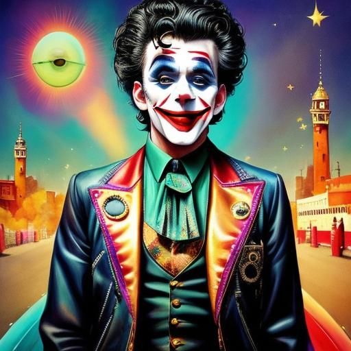 Groovy Character with Juju Eyeball in Fairy Tale Style