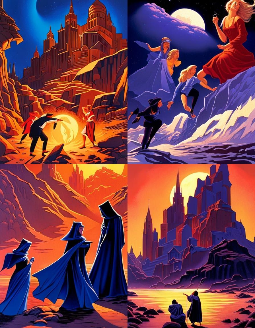 Fantasy Illustration in the Style of Brothers Hildebrandt