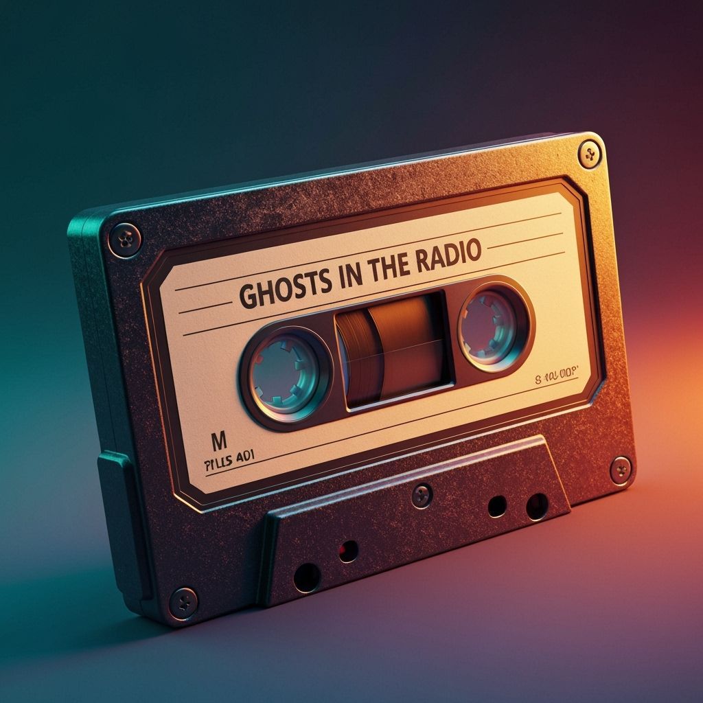Retro Cassette Album Cover 'Ghosts in the Radio'