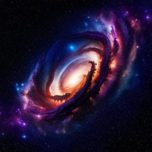 Spectacular Alien Galaxy Starscape at Night