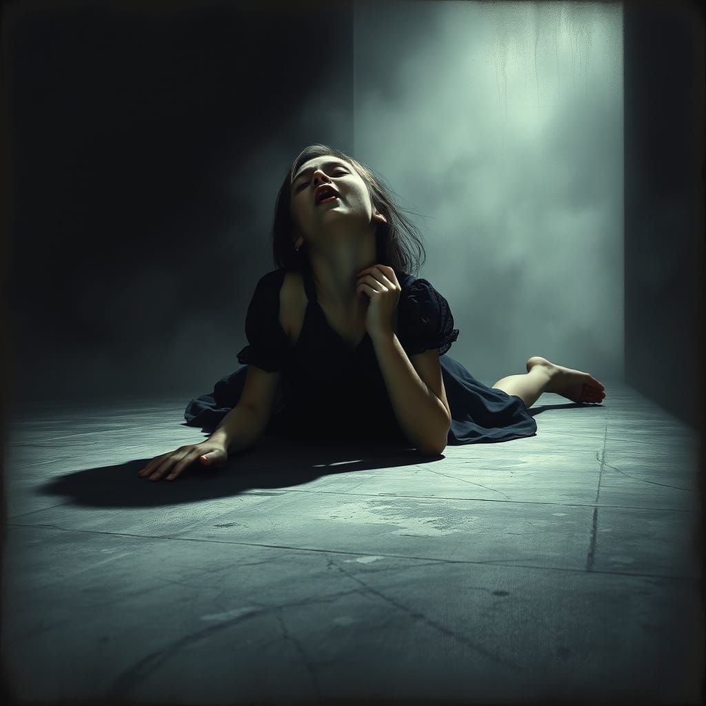 Girl Seizure in Haunting, Dramatic Style