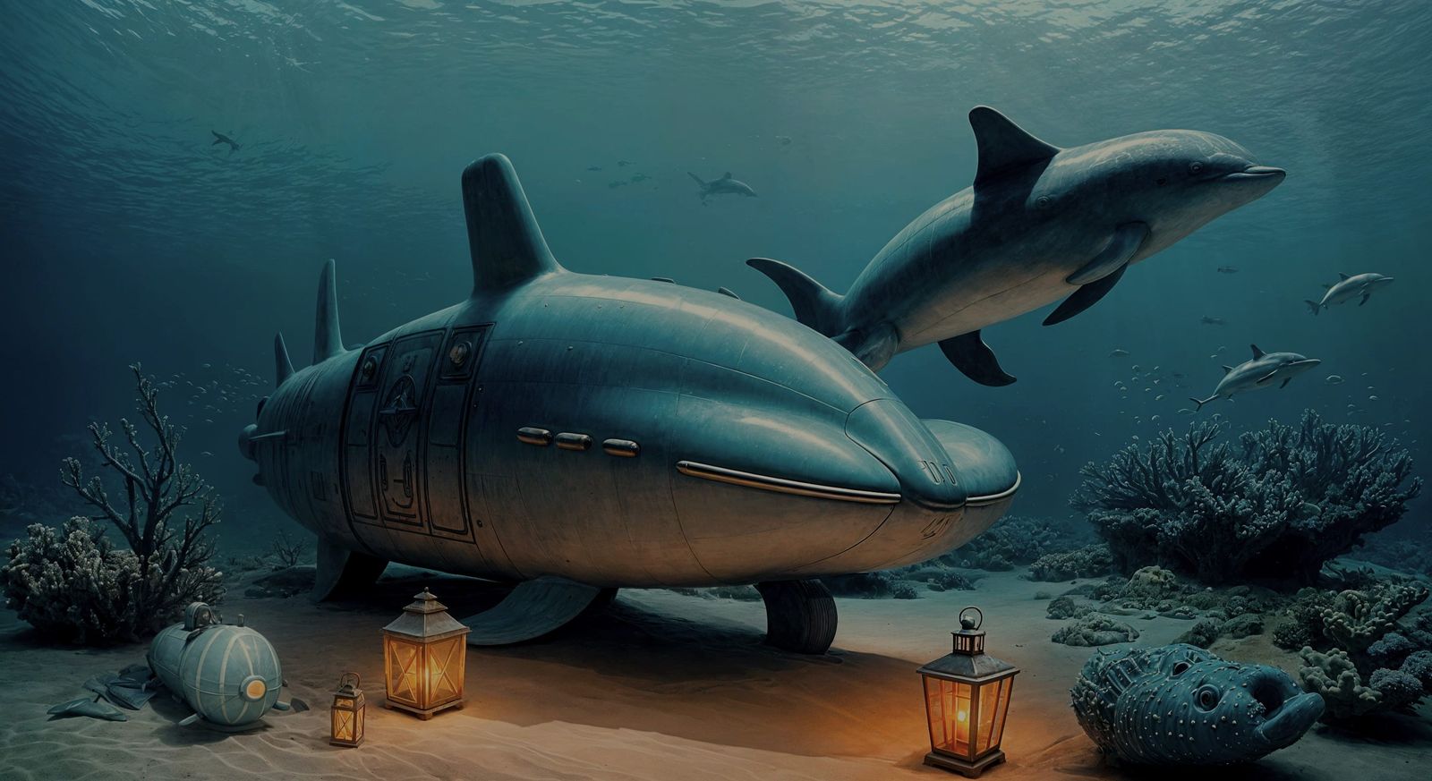 1960s Submarine Car as Digital Matte Painting