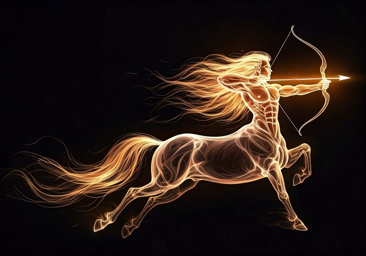 Ethereal Light Centaur Archer in Motion