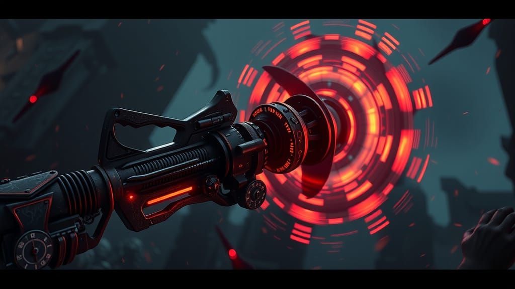 Painkiller Weapon in Gothic Fantasy Style