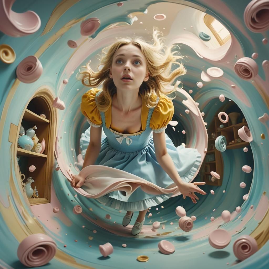 Upside Down Tea Party in Wonderland