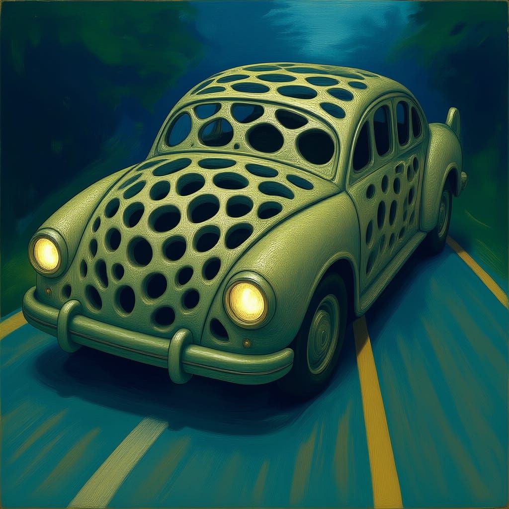 Unique Ossified Foam Lattice Car Design