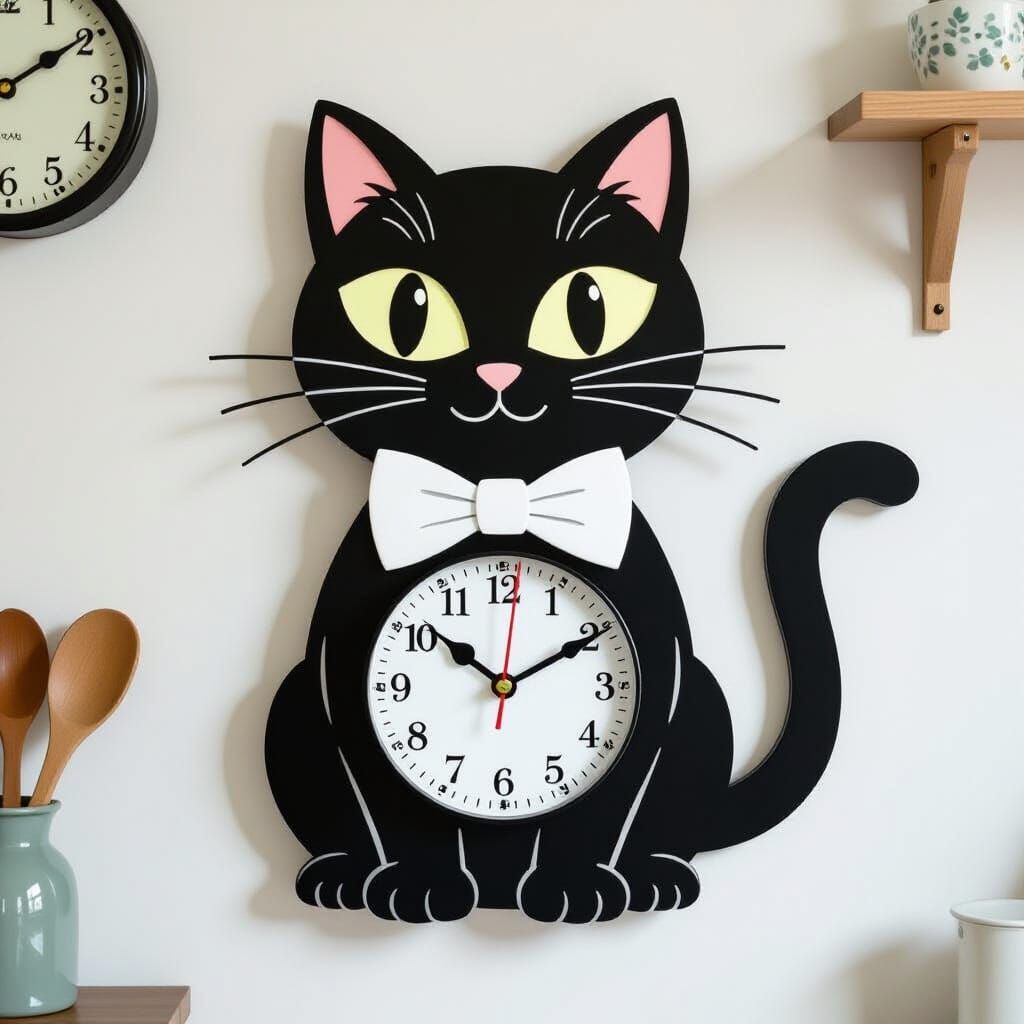 1940s Kit-Cat Clock With Swinging Tail