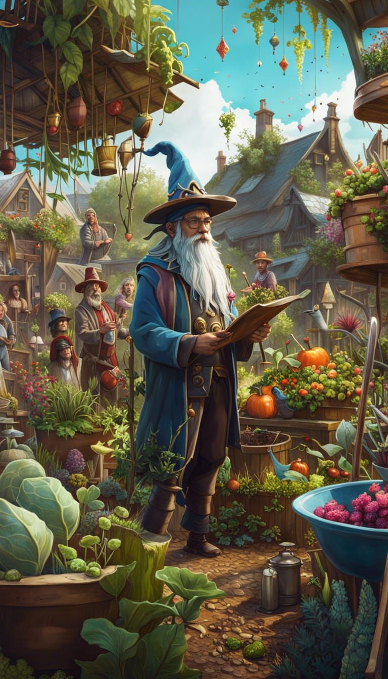 Wizard Hipsters in Fantasycore Community Garden