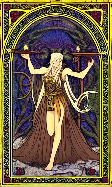 Melinoe, Goddess of Spirits in Dark Academia Style