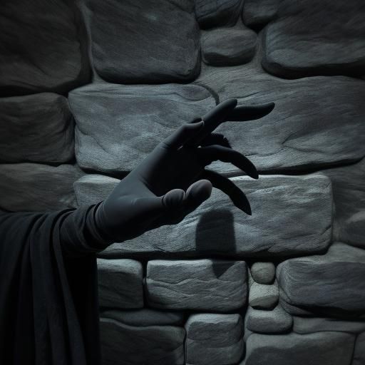 Mystical Dark Academia: Hand Knocking on Black Door