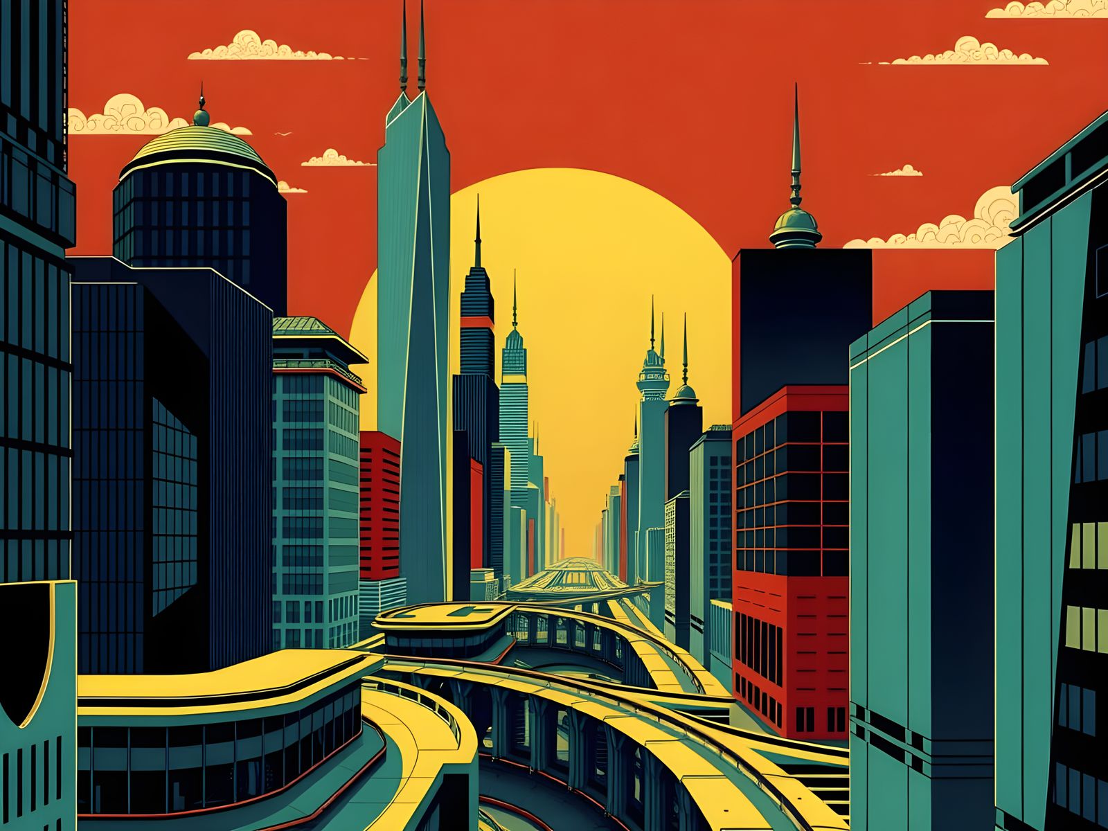 Futuristic Bauhaus Masterpiece in Pop Art Style