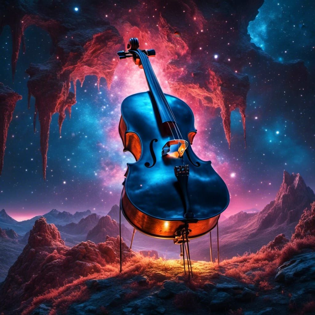 Glowing cello <lora:Night Sparkle:1.0>