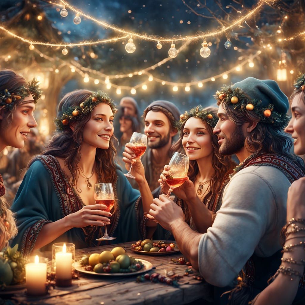 Boho Christmas Gathering with Enchanted Fairy Lights