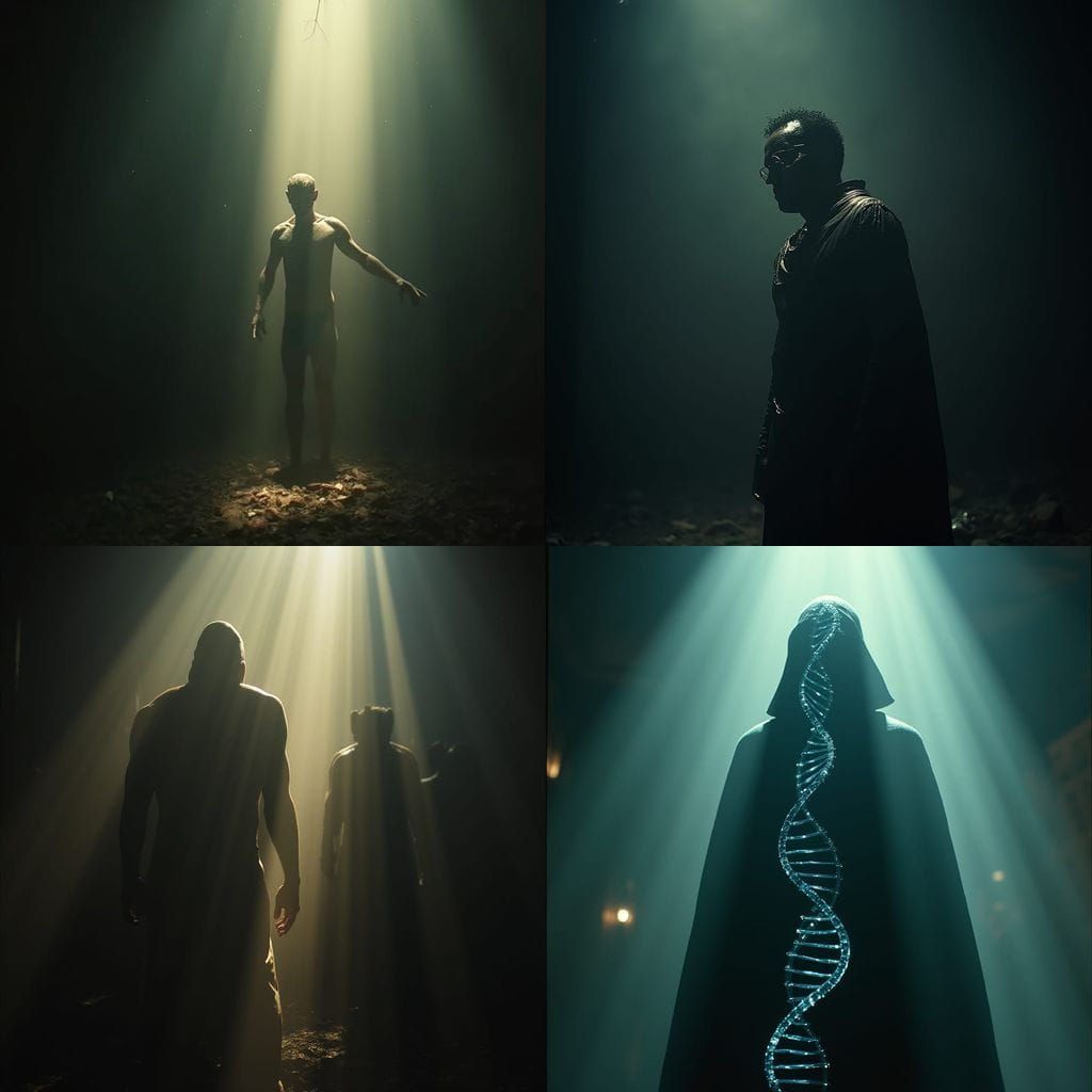 Epic Cinematic Film Still of the God Gene