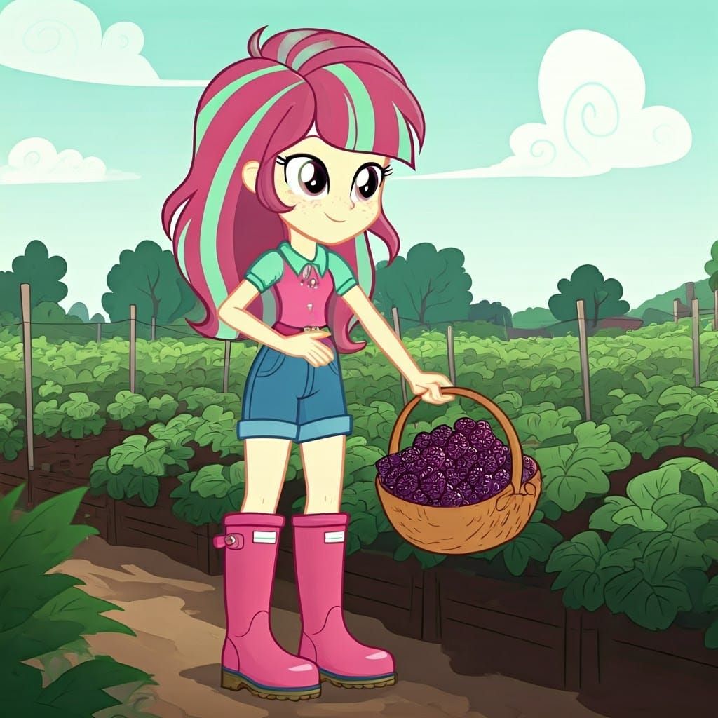 Human Sour Sweet on Her Berry Farm