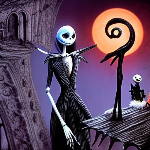 Nightmare Before Christmas Digital Matte Painting