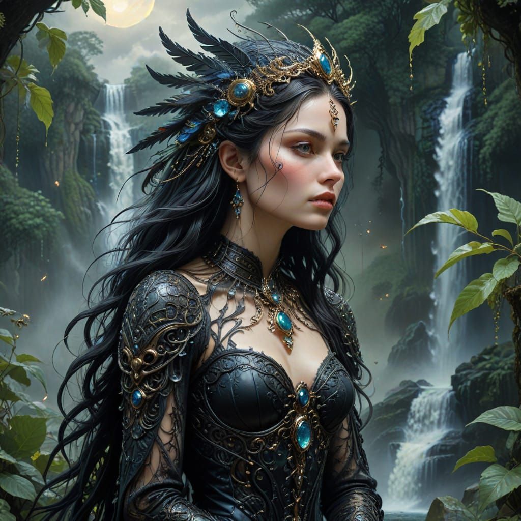 Majestic Being in Dreamlike Landscape